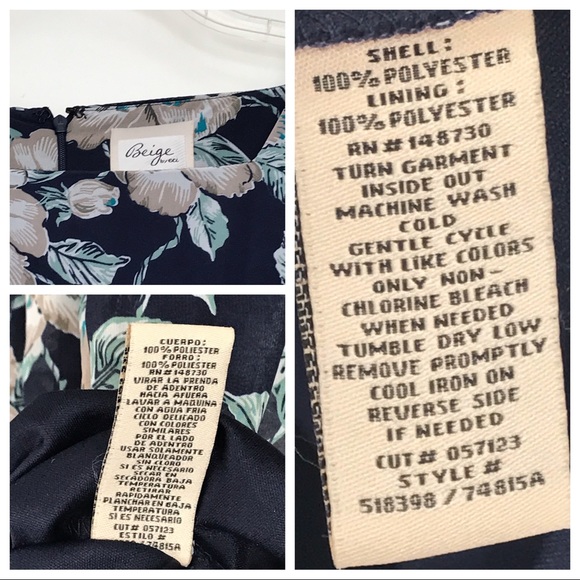 BEIGE BY ECI NAVY FLORAL SLEEVELESS DRESS - Picture 11 of 11